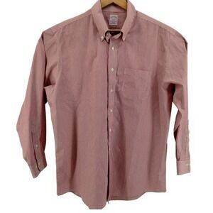 Brooks Brothers Mens Striped Button Down Shirt Regular Fit Size XL 17 4/5 Cotton